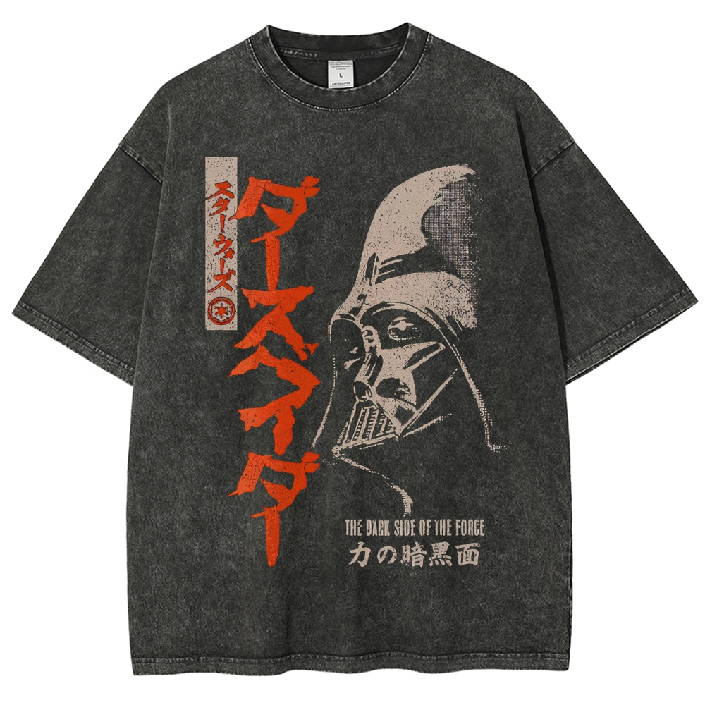 Darth Vader Dark Side Japanese Retro Washed T-Shirt
