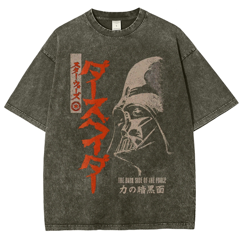 Darth Vader Dark Side Japanese Retro Washed T-Shirt