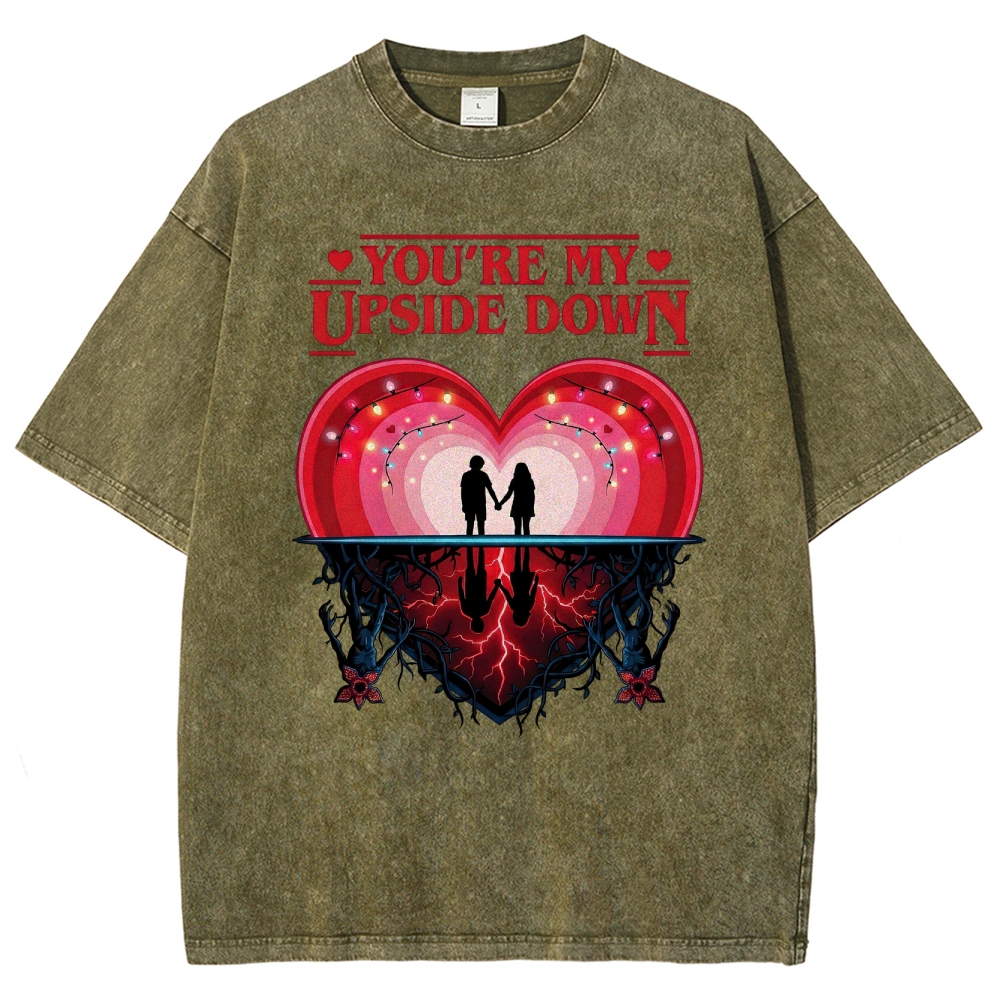 You're My Upside Down Hawkins Love Retro Washed T-Shirt