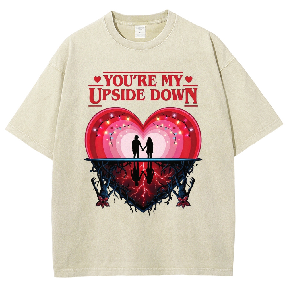 You're My Upside Down Hawkins Love Retro Washed T-Shirt