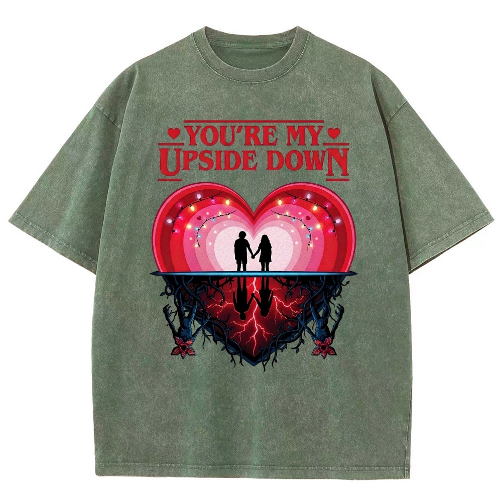 You're My Upside Down Hawkins Love Retro Washed T-Shirt
