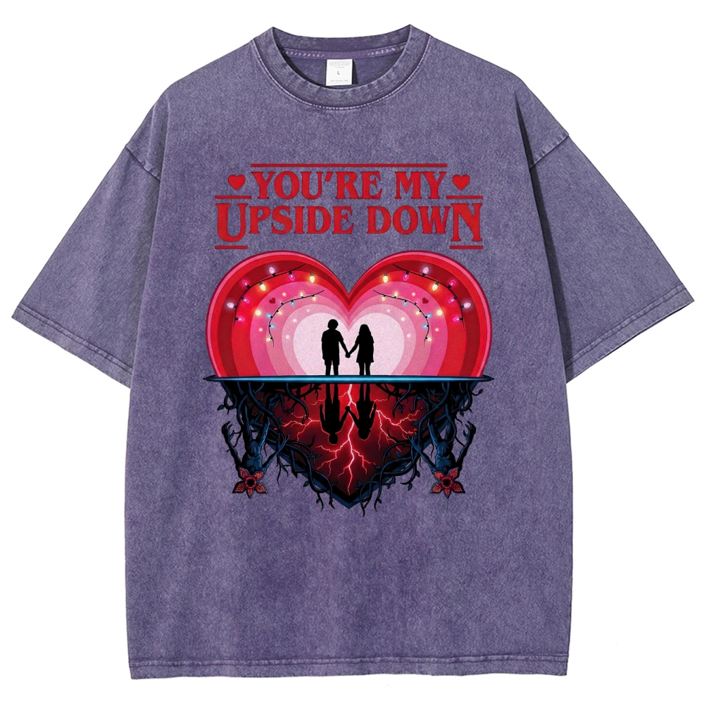 You're My Upside Down Hawkins Love Retro Washed T-Shirt