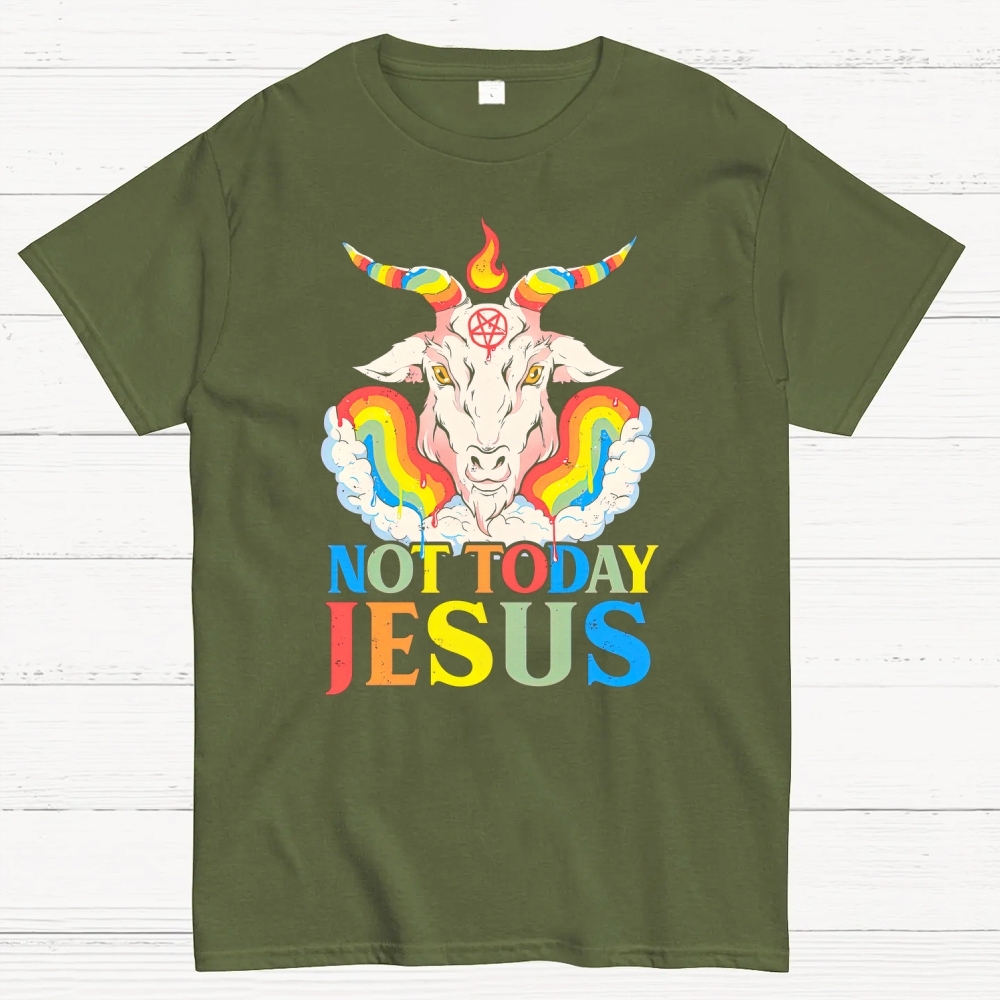 Not Today Jesus Cotton T-shirt 