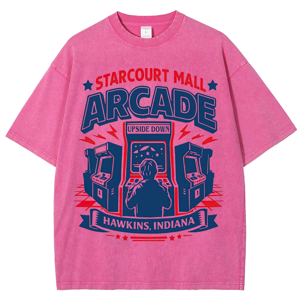 Starcourt Mall Arcade Retro Arcade Washed T-Shirt
