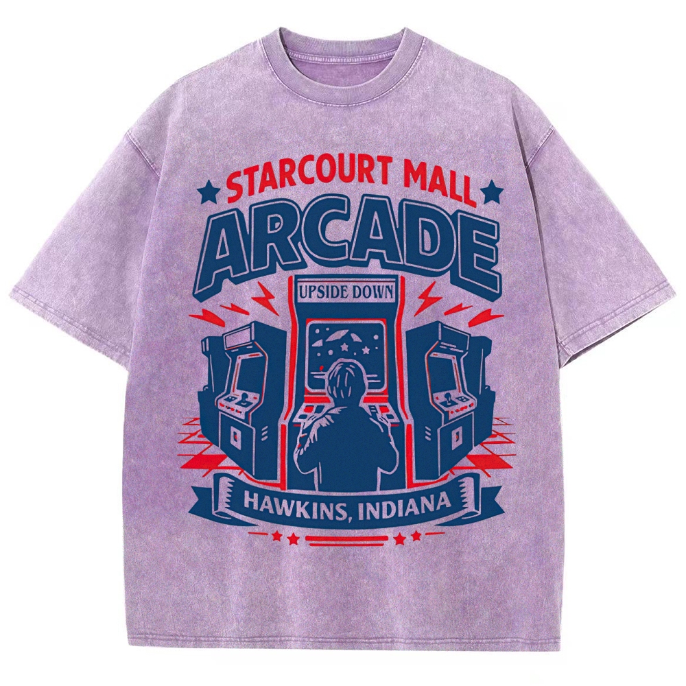 Starcourt Mall Arcade Retro Arcade Washed T-Shirt