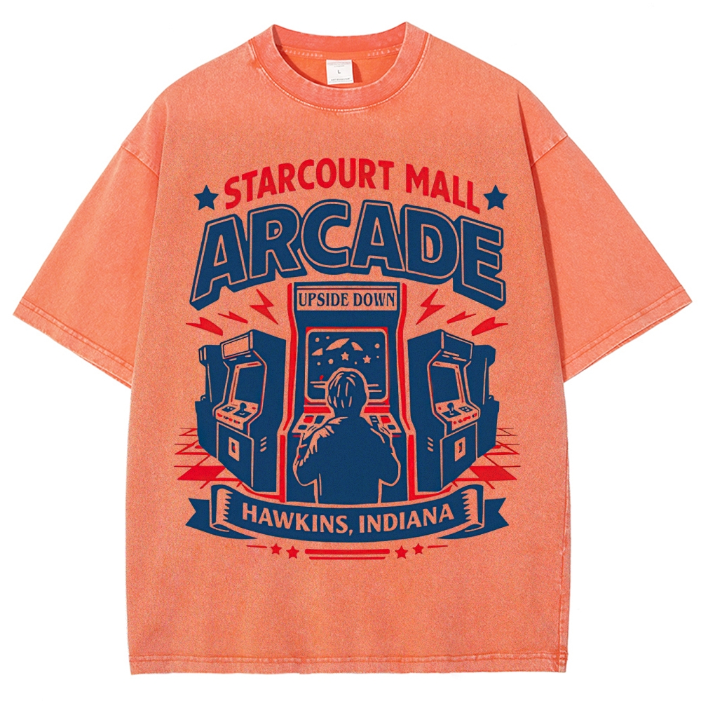 Starcourt Mall Arcade Retro Arcade Washed T-Shirt