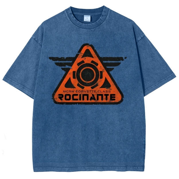 Rocinante MCRN Corvette Class Retro Sci-Fi Washed T-Shirt 