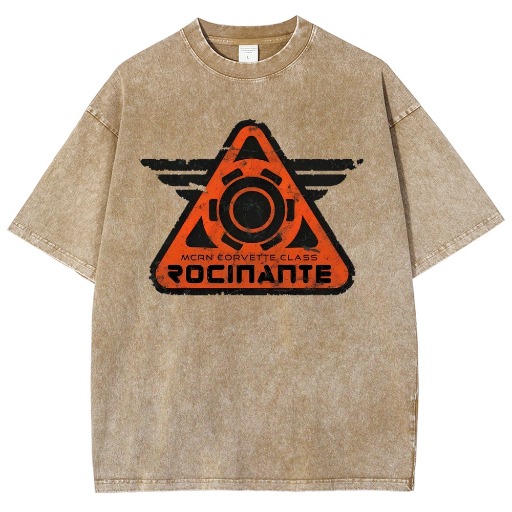 Rocinante MCRN Corvette Class Retro Sci-Fi Washed T-Shirt 