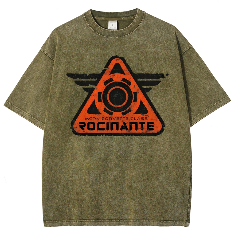 Rocinante MCRN Corvette Class Retro Sci-Fi Washed T-Shirt 