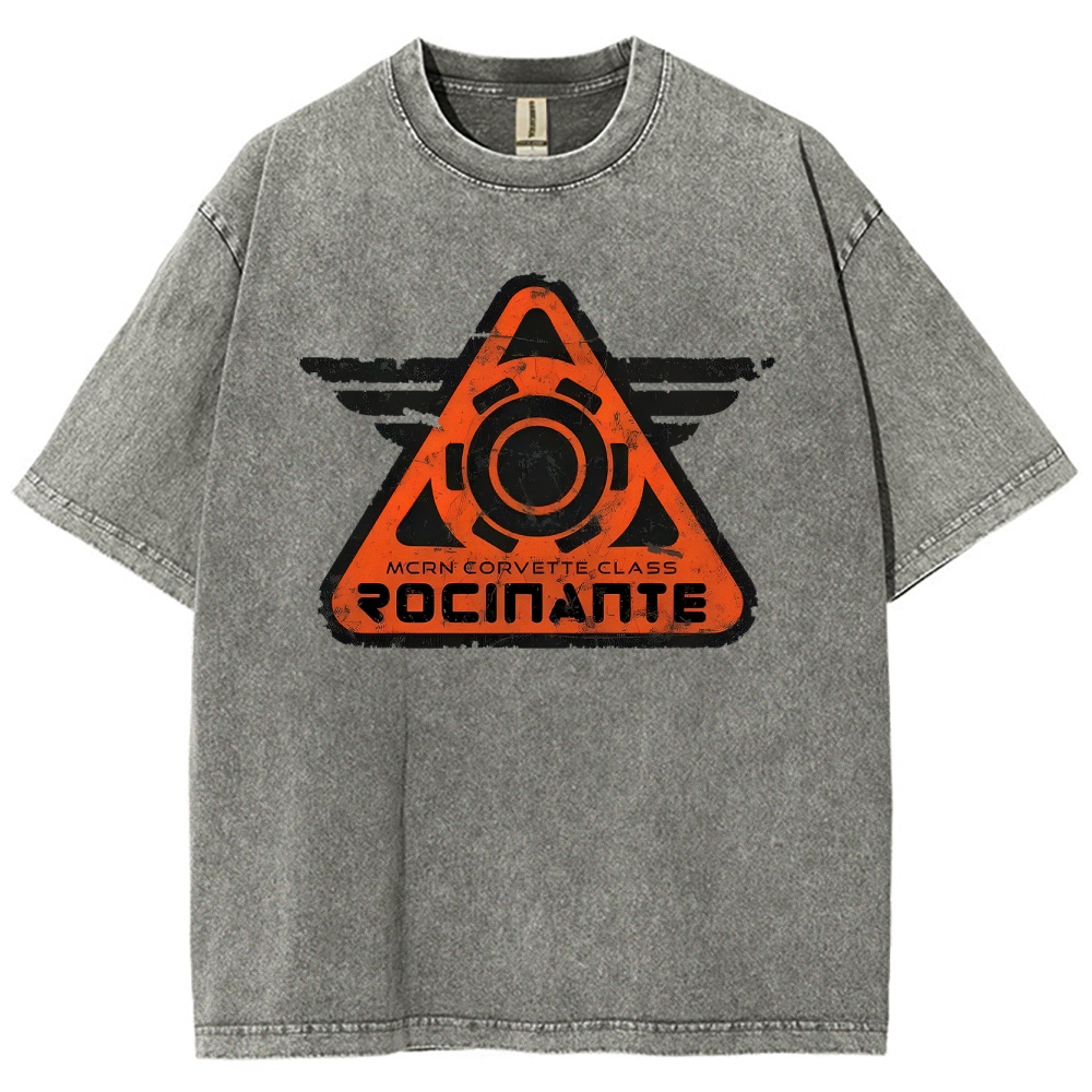 Rocinante MCRN Corvette Class Retro Sci-Fi Washed T-Shirt 