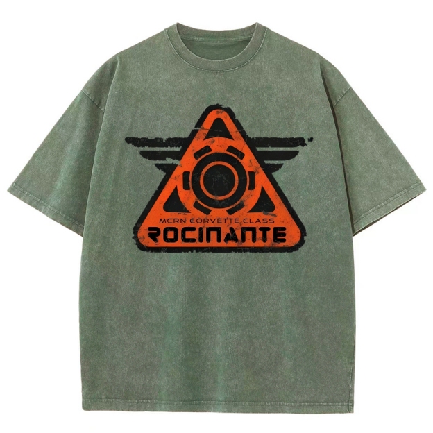Rocinante MCRN Corvette Class Retro Sci-Fi Washed T-Shirt 