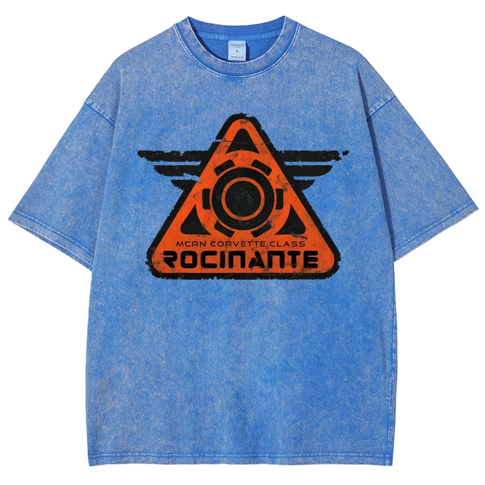 Rocinante MCRN Corvette Class Retro Sci-Fi Washed T-Shirt 