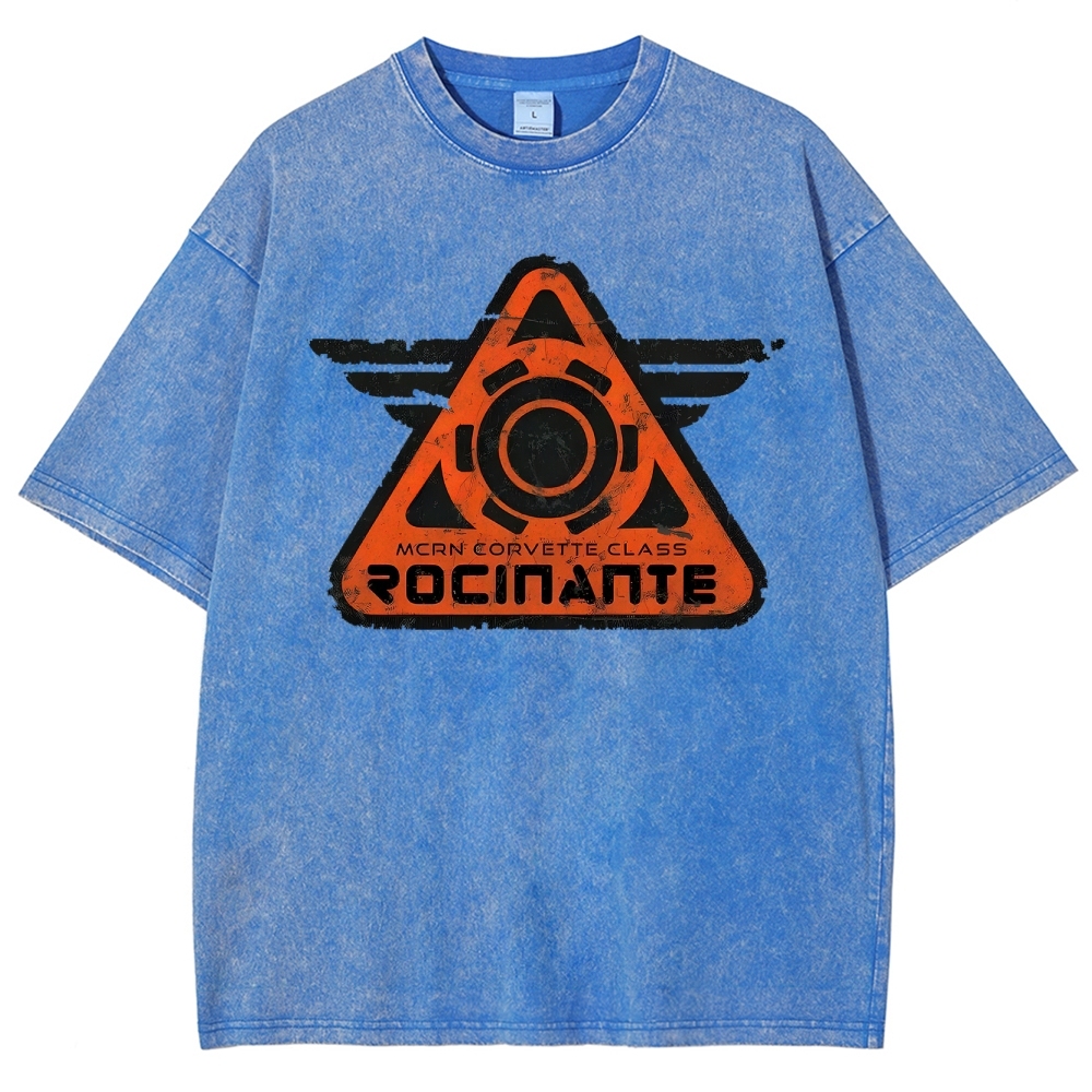 Rocinante MCRN Corvette Class Retro Sci-Fi Washed T-Shirt 