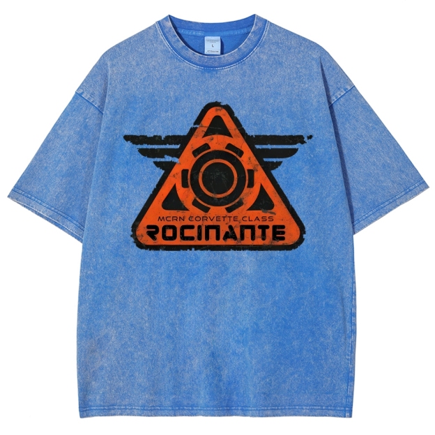 Rocinante MCRN Corvette Class Retro Sci-Fi Washed T-Shirt 