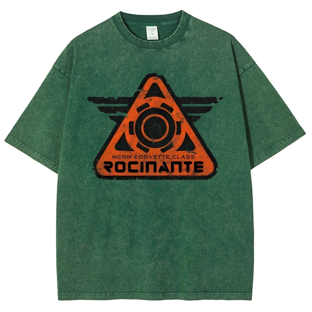 Rocinante MCRN Corvette Class Retro Sci-Fi Washed T-Shirt 
