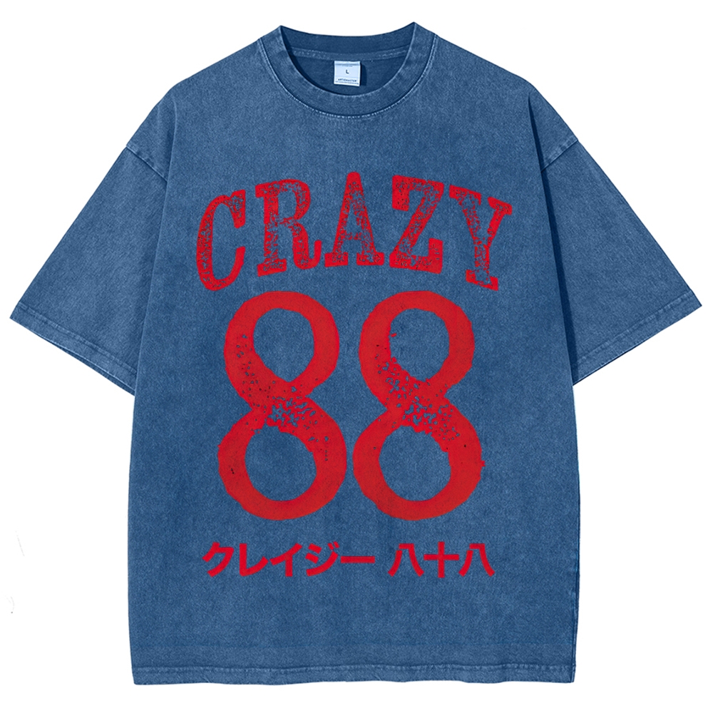 Crazy 88 Retro Japanese Washed T-Shirt