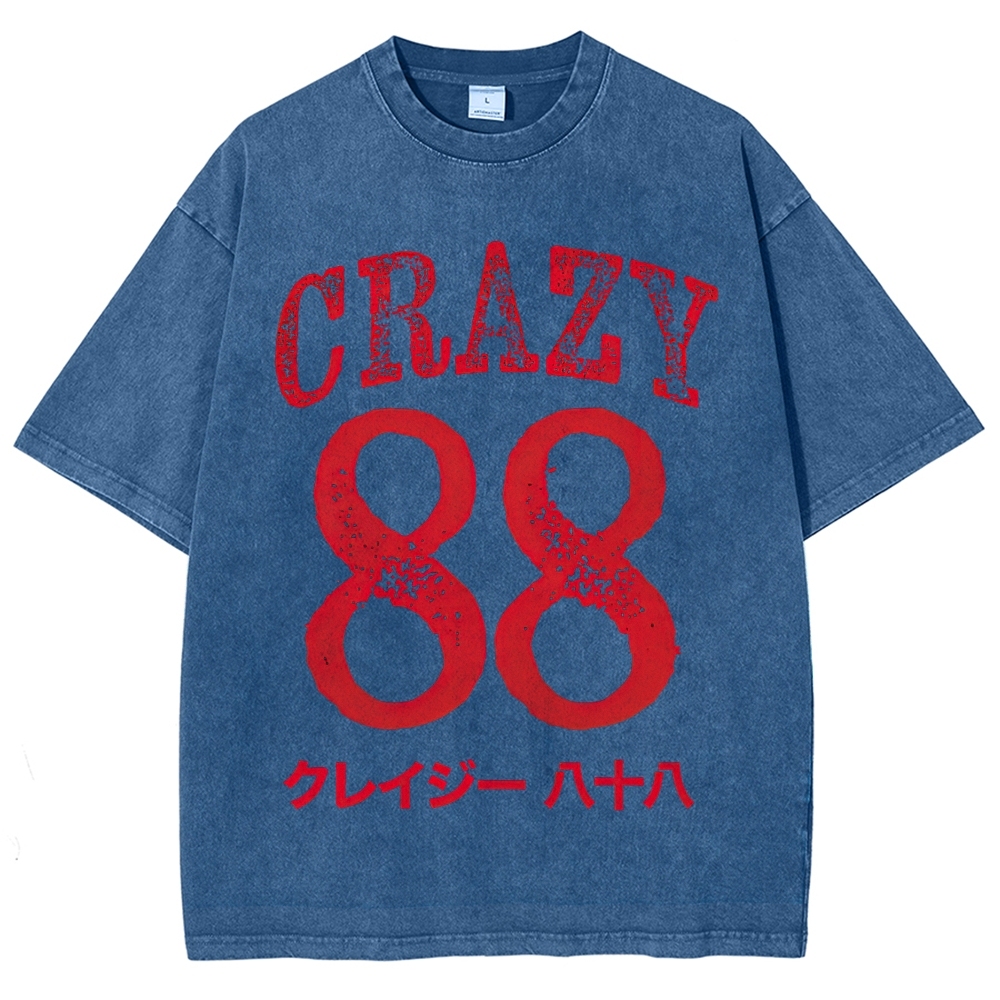 Crazy 88 Retro Japanese Washed T-Shirt