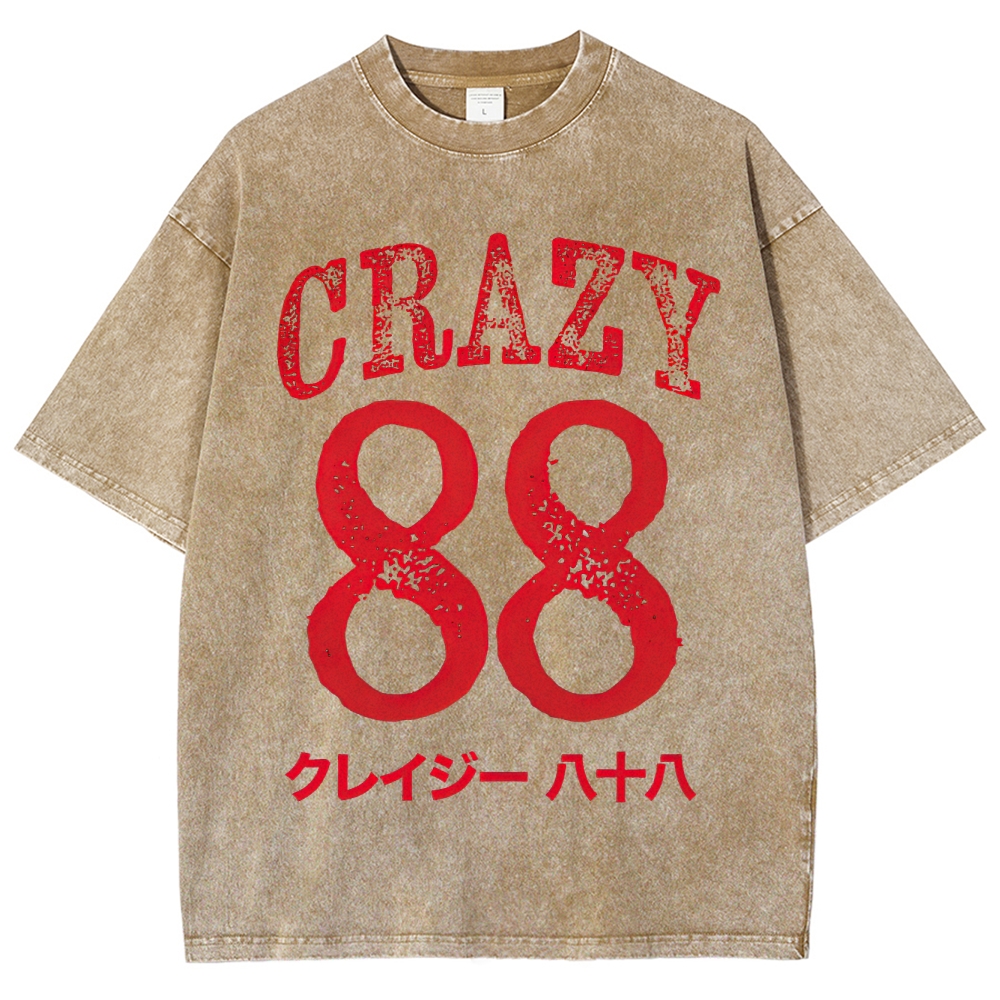 Crazy 88 Retro Japanese Washed T-Shirt