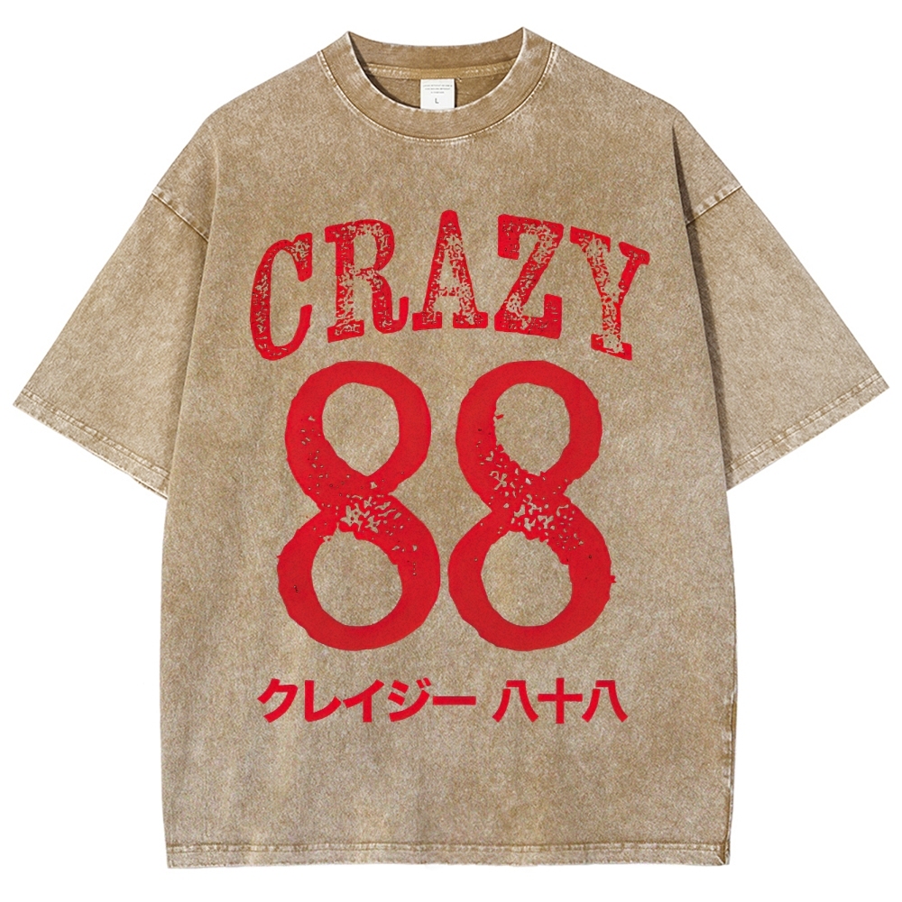 Crazy 88 Retro Japanese Washed T-Shirt