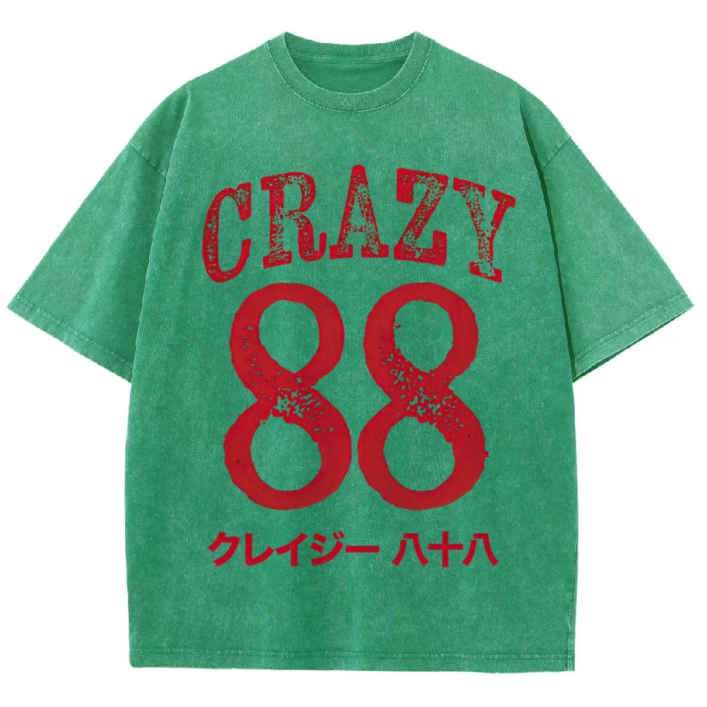 Crazy 88 Retro Japanese Washed T-Shirt