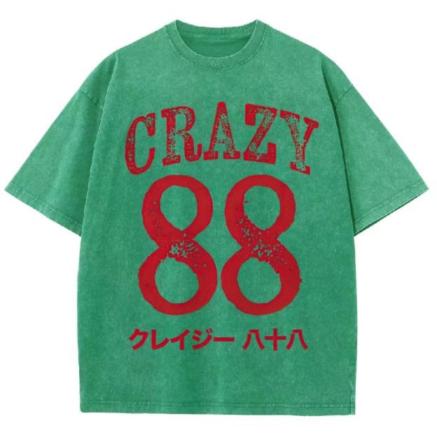 Crazy 88 Retro Japanese Washed T-Shirt
