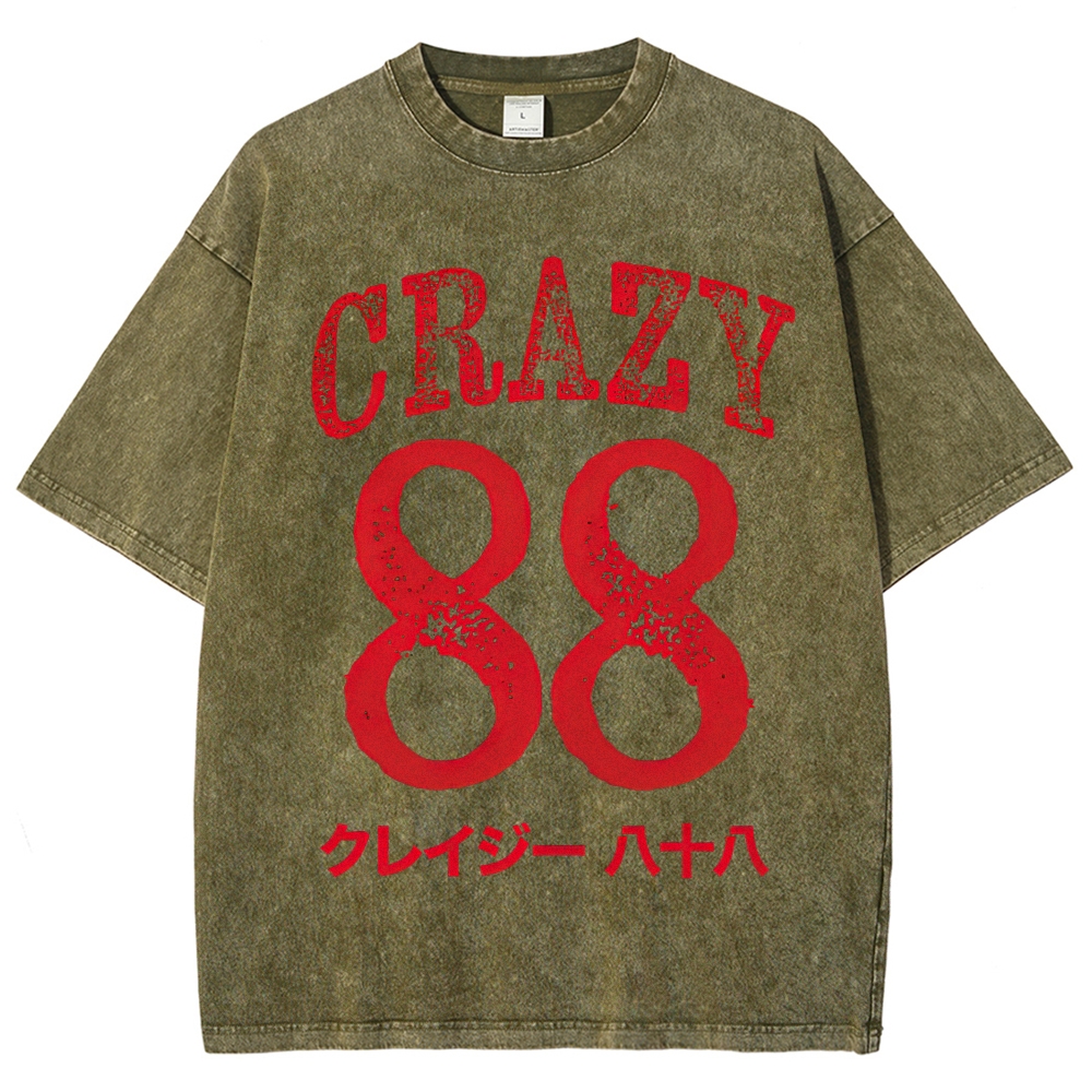 Crazy 88 Retro Japanese Washed T-Shirt