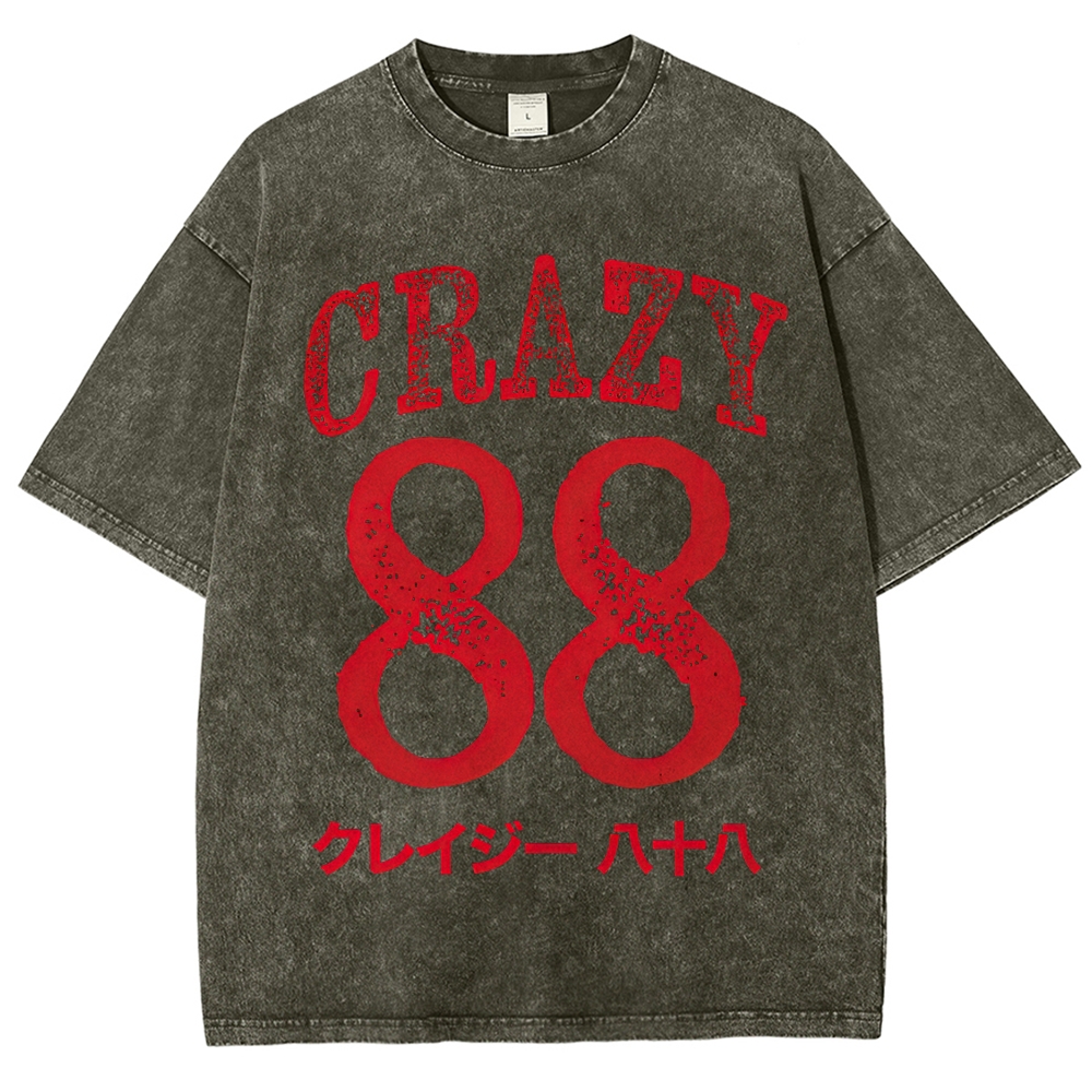 Crazy 88 Retro Japanese Washed T-Shirt