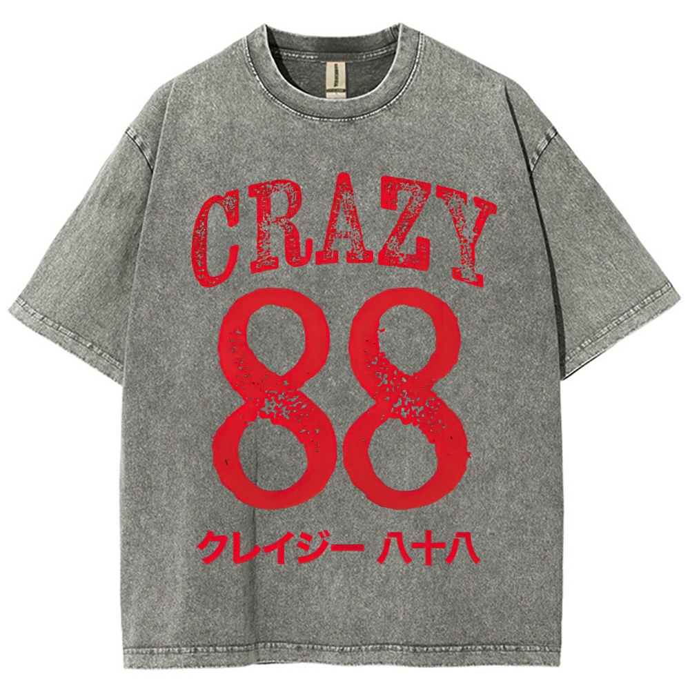 Crazy 88 Retro Japanese Washed T-Shirt