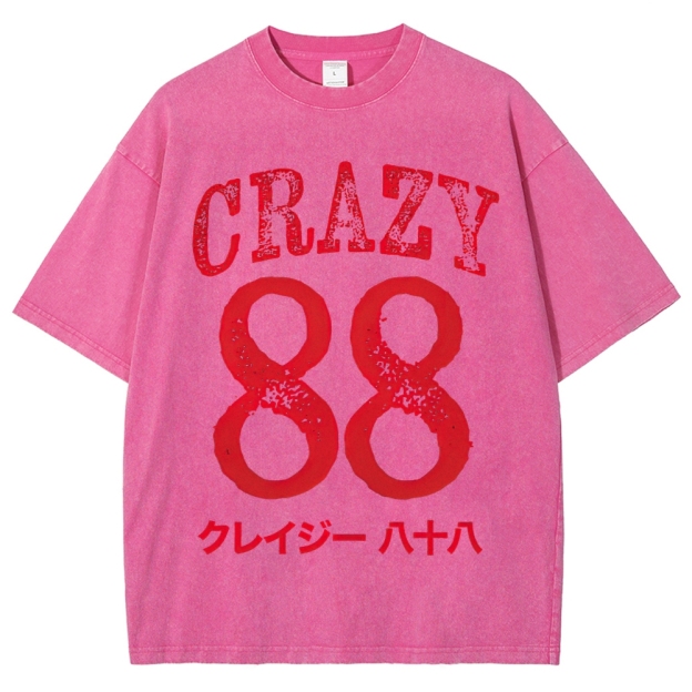 Crazy 88 Retro Japanese Washed T-Shirt