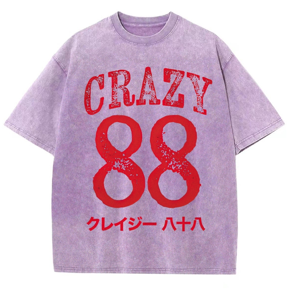 Crazy 88 Retro Japanese Washed T-Shirt