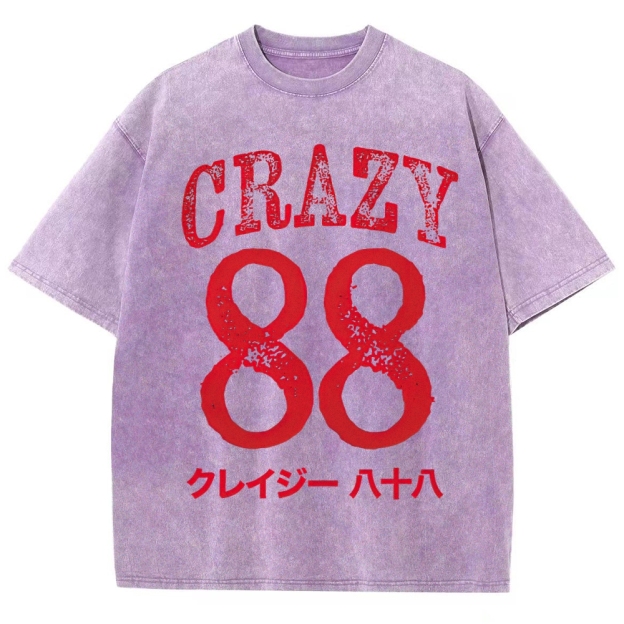 Crazy 88 Retro Japanese Washed T-Shirt