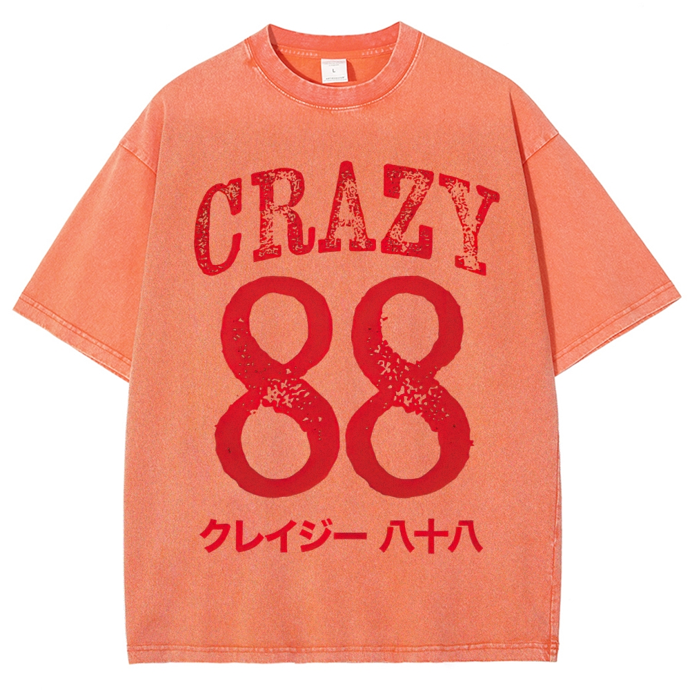 Crazy 88 Retro Japanese Washed T-Shirt