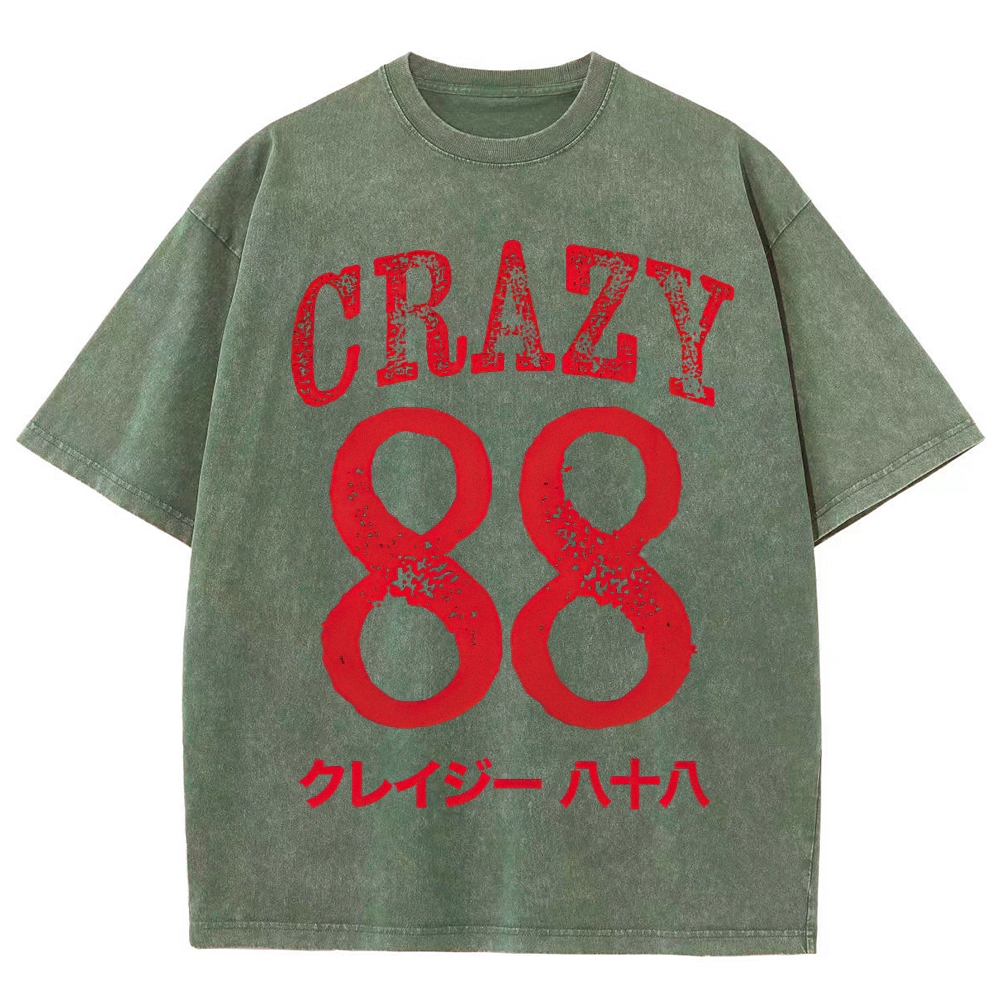 Crazy 88 Retro Japanese Washed T-Shirt