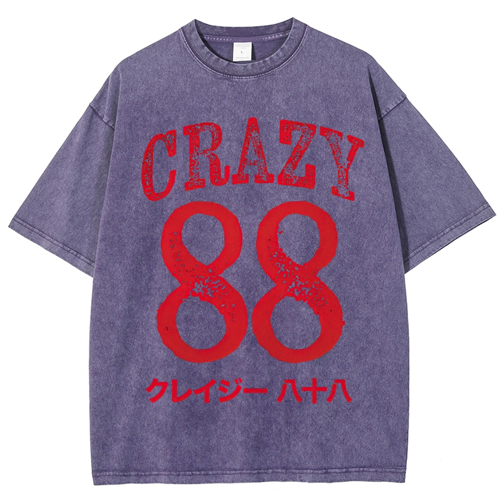 Crazy 88 Retro Japanese Washed T-Shirt