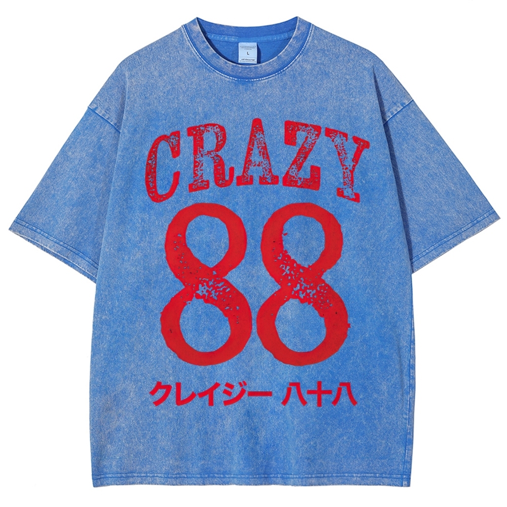Crazy 88 Retro Japanese Washed T-Shirt