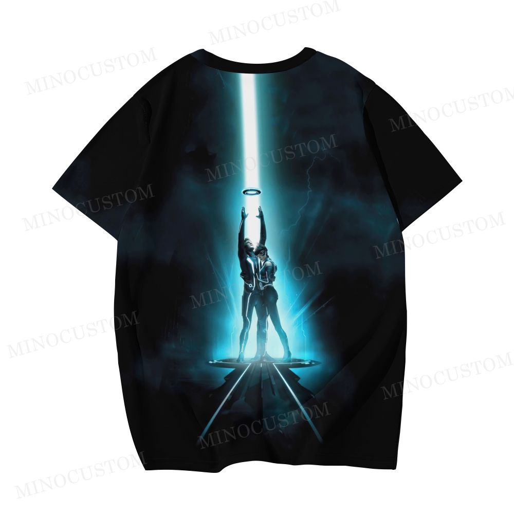 Futuristic Neon Cyberpunk Warrior Tee