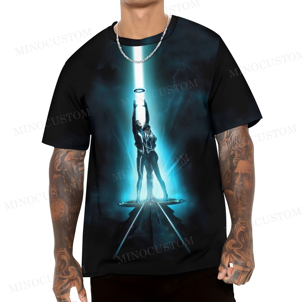 Futuristic Neon Cyberpunk Warrior Tee