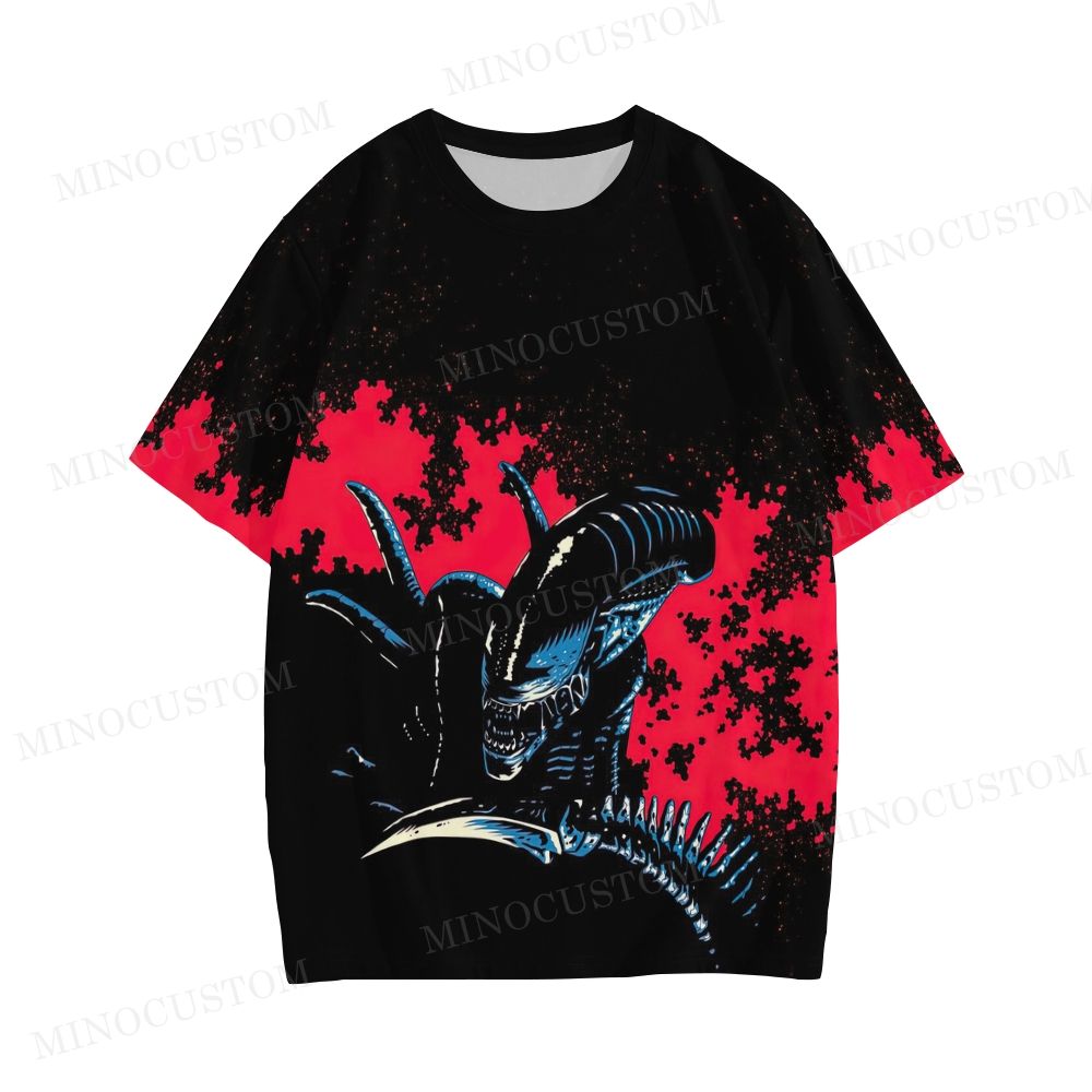 Galactic Predator Sci-Fi Horror Graphic T-Shirt