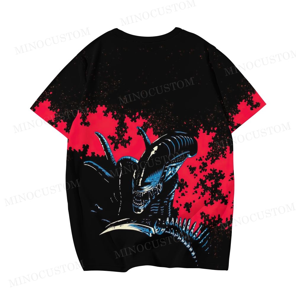 Galactic Predator Sci-Fi Horror Graphic T-Shirt