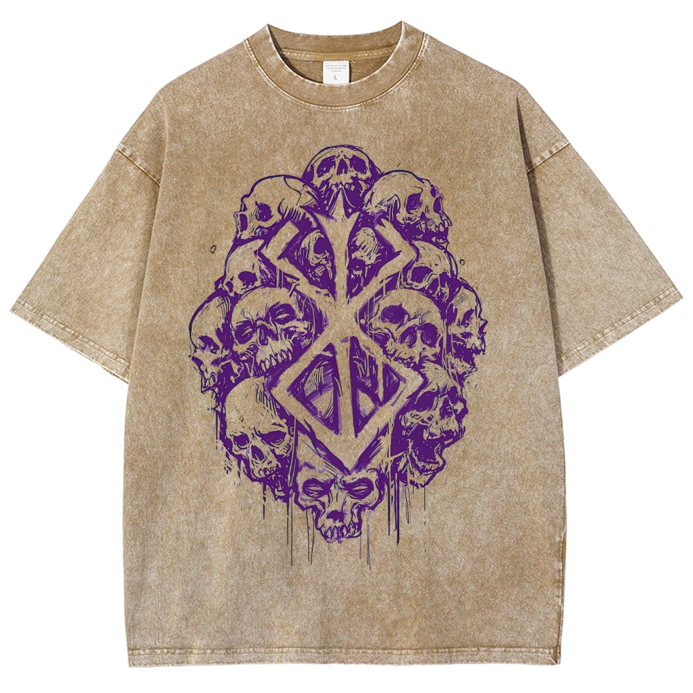 Skull Feast Brand Retro Washed T-Shirt