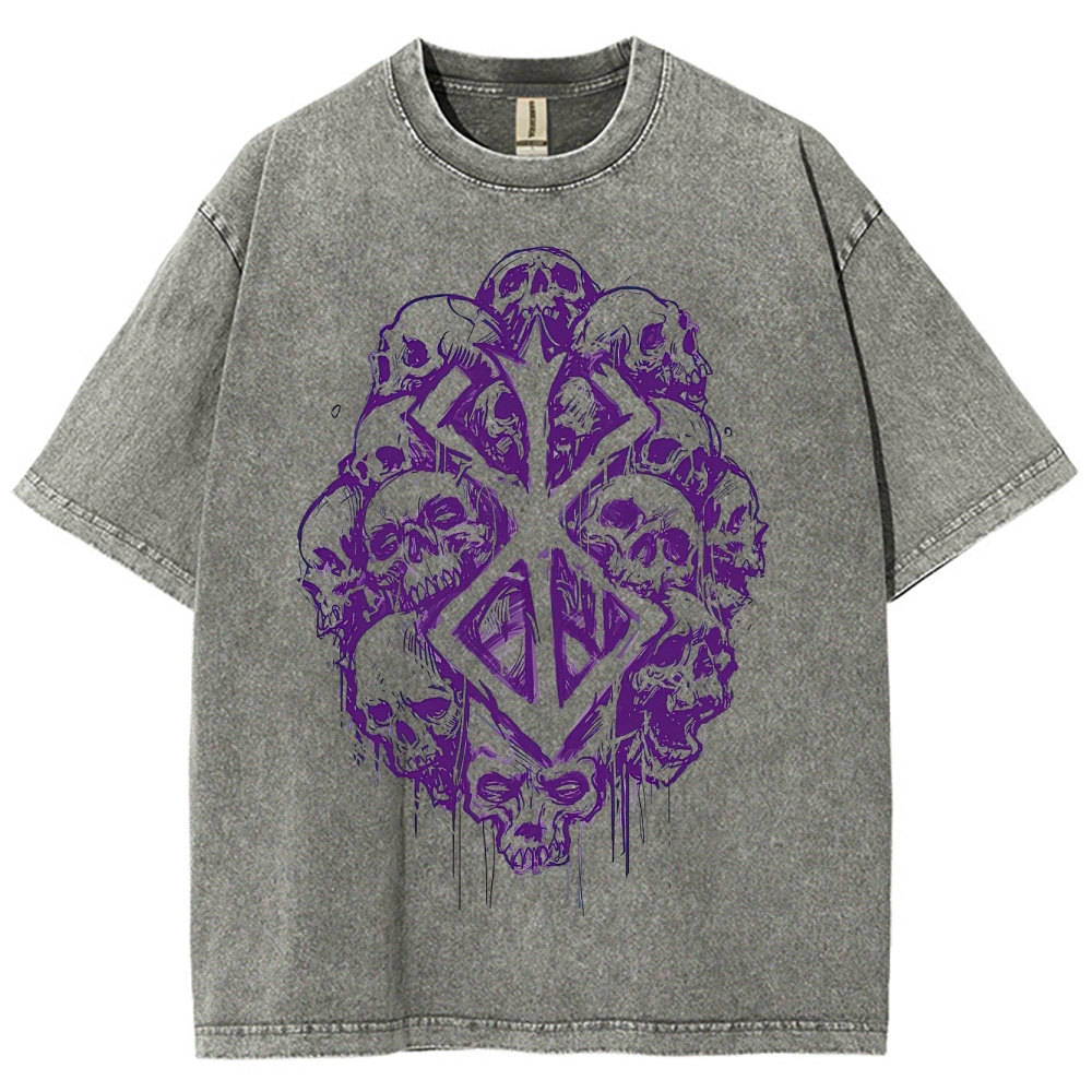 Skull Feast Brand Retro Washed T-Shirt