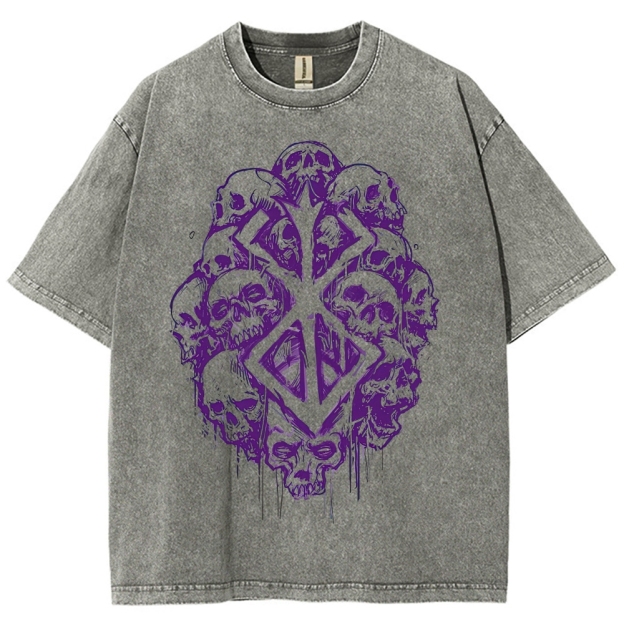 Skull Feast Brand Retro Washed T-Shirt