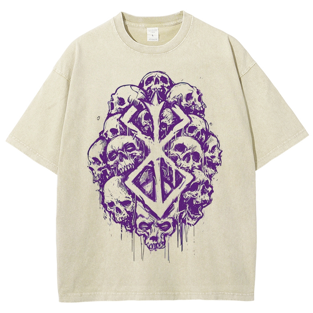 Skull Feast Brand Retro Washed T-Shirt