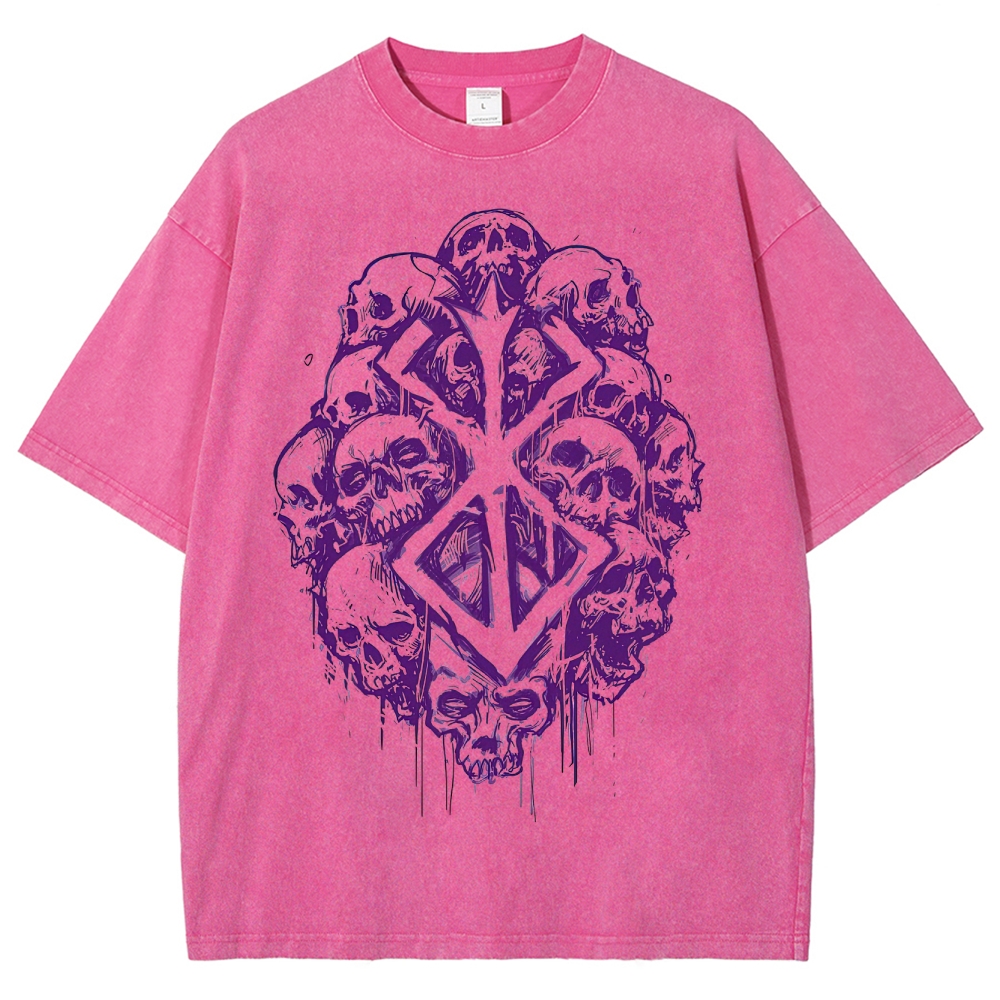Skull Feast Brand Retro Washed T-Shirt