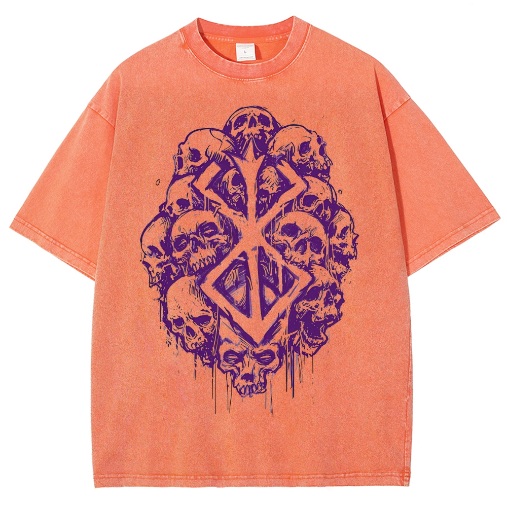Skull Feast Brand Retro Washed T-Shirt