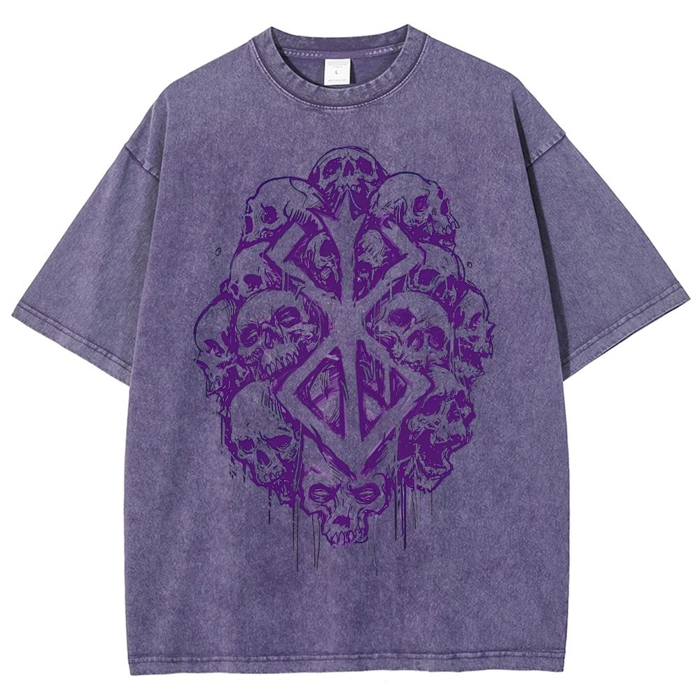 Skull Feast Brand Retro Washed T-Shirt