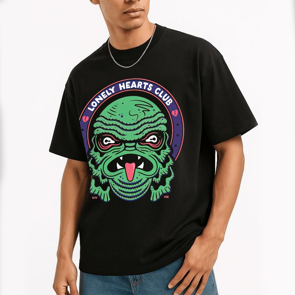 Lonely Hearts Monster Cotton T-shirt 