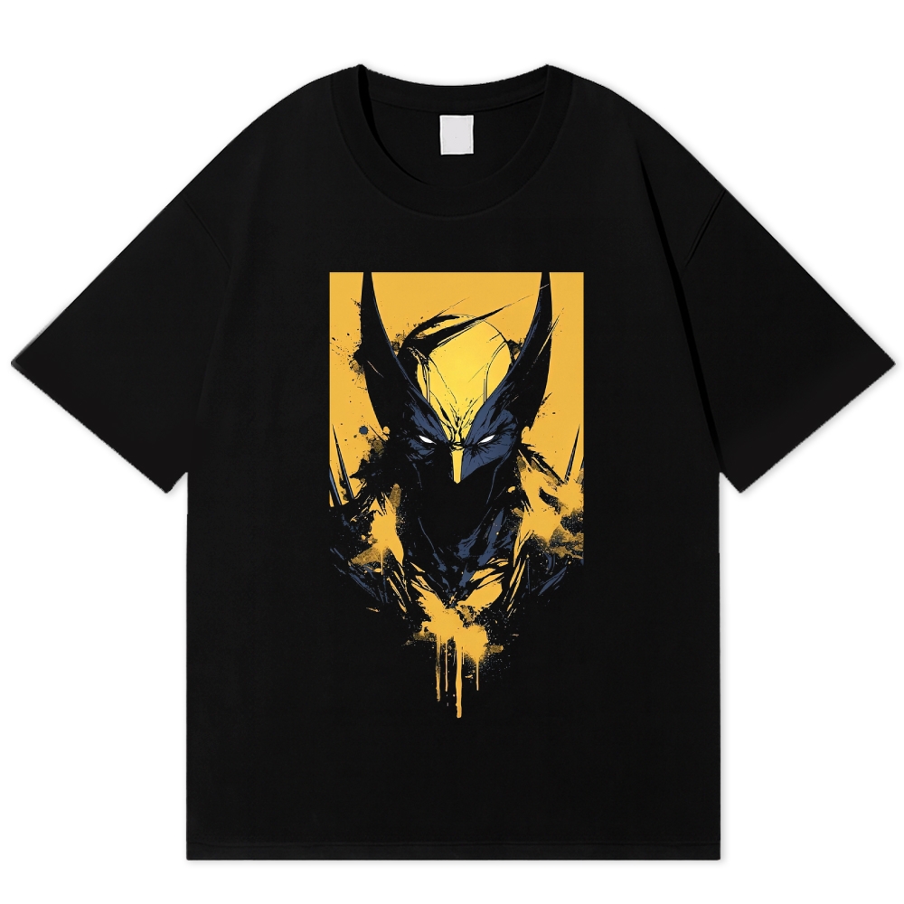Fierce Masked Warrior Graphic Cotton T-shirt 