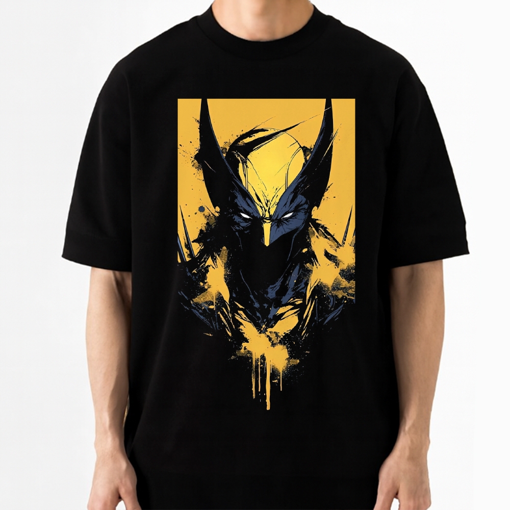 Fierce Masked Warrior Graphic Cotton T-shirt 