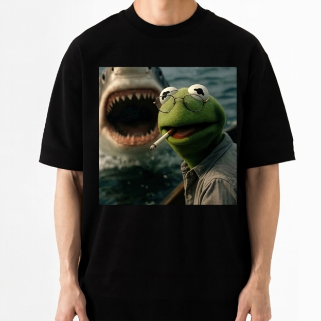  Shark Attack Parody Cotton T-shirt 